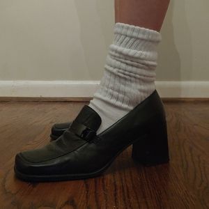 Loafer block heels